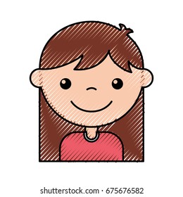 cute girl character icon