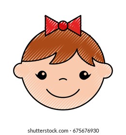 cute girl character icon