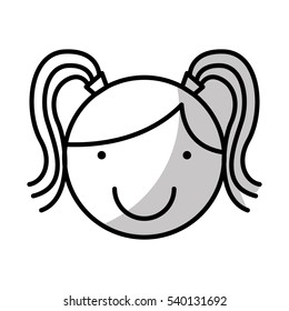 cute girl character icon vector illustration design