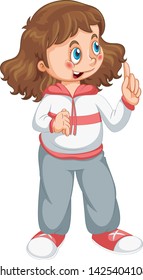 A cute girl character illustration