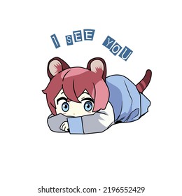 lindo personaje de chica adorable