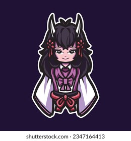 cute girl character vector art