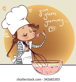 cute girl chef