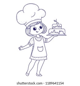 873 Small cake line art Images, Stock Photos & Vectors | Shutterstock