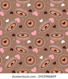 cute girl cookies patterns texture 