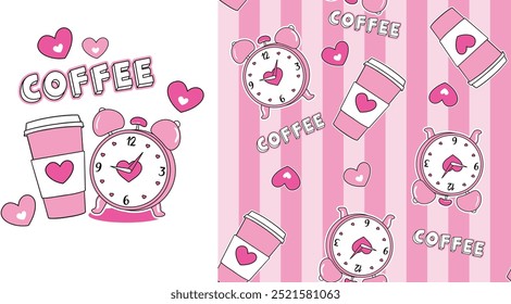 design de menina bonito amor café