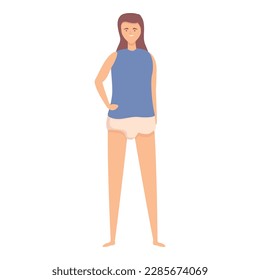 Cute girl diaper icon cartoon vector. Adult baby. Health medicine