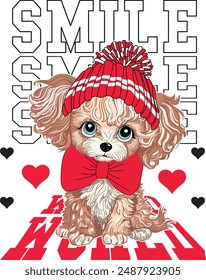 cute girl dog design love