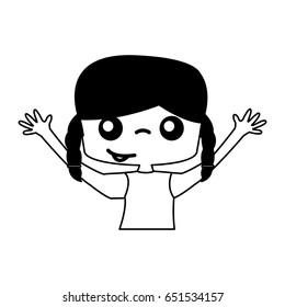 cute girl drawing character
