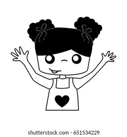 cute girl drawing character