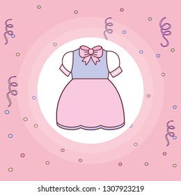 cute girl dress icon