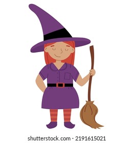 Cute girl dressed in a halloween costume.