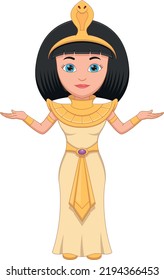 Cute Girl In Egyptian Queen Cleopatra Costume