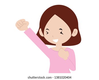 cute girl expression face vector