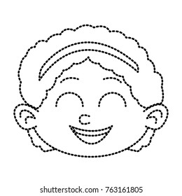 Cute girl face cartoon