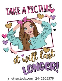 cute girl fashion design  heart
