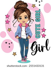 cute girl fashion love design