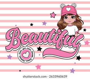 cute girl fashion love design