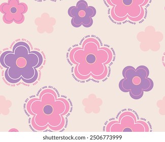 cute girl flower patterns love