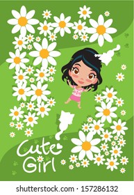 Cute Girl in The Garden