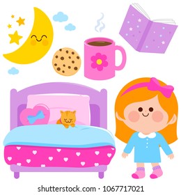 Child Getting Ready For Bed Stock Illustrations Images Vectors Shutterstock