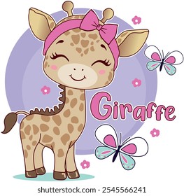 cute girl giraffe love fashion