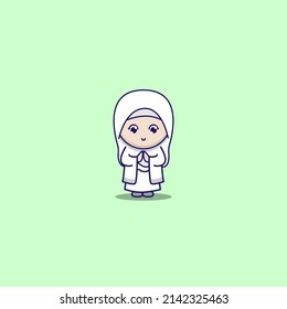 cute girl goes for umrah