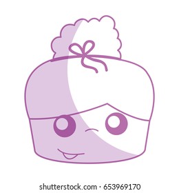 cute girl head drawing character