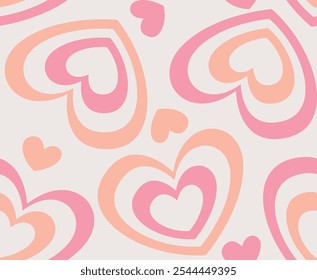 cute girl heart patterns design love