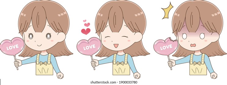 Cute girl holding ruby chocolate in her hand