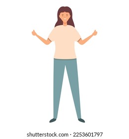Cute girl icon cartoon vector. Teen friend. Team smile
