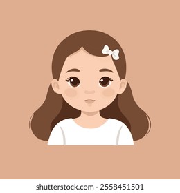 Cute girl illustration design eps