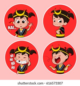 cute girl indonesia emoticon