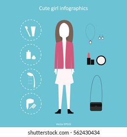 Cute girl infographics