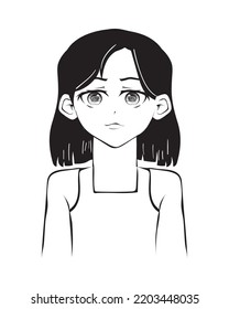cute girl isolated icon