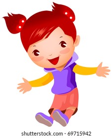 cute girl jump