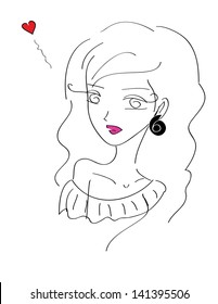 cute girl in love