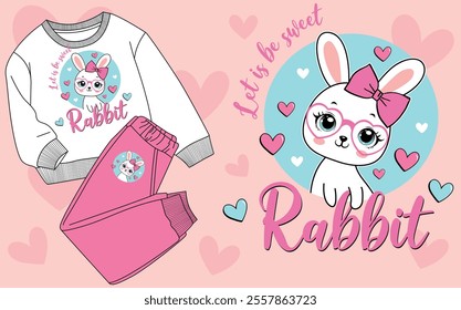 cute girl love design cute animal