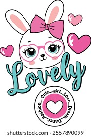 cute girl love design animal graphic tees