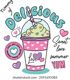 cute girl love design  delicious sweet