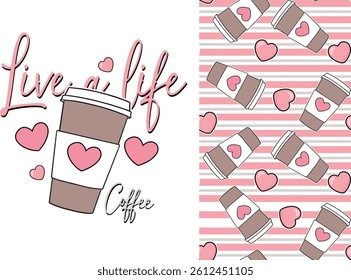 cute girl love design patterns sleepwear