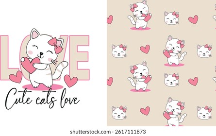 cute girl love design patterns sleepwear