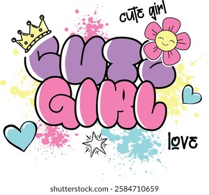 cute girl love design  shirt