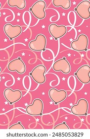 cute girl love patterns design