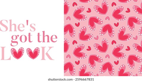 cute girl love patterns design