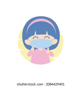 Cute Girl Mask Stock Vector (Royalty Free) 2084429401 | Shutterstock