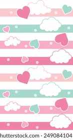 cute girl patterns love design 