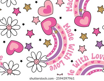 cute girl patterns love magical