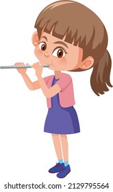 Young Woman Playing Flute のイラスト素材 画像 ベクター画像 Shutterstock