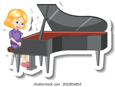 ピアノ 少女 のイラスト素材 画像 ベクター画像 Shutterstock